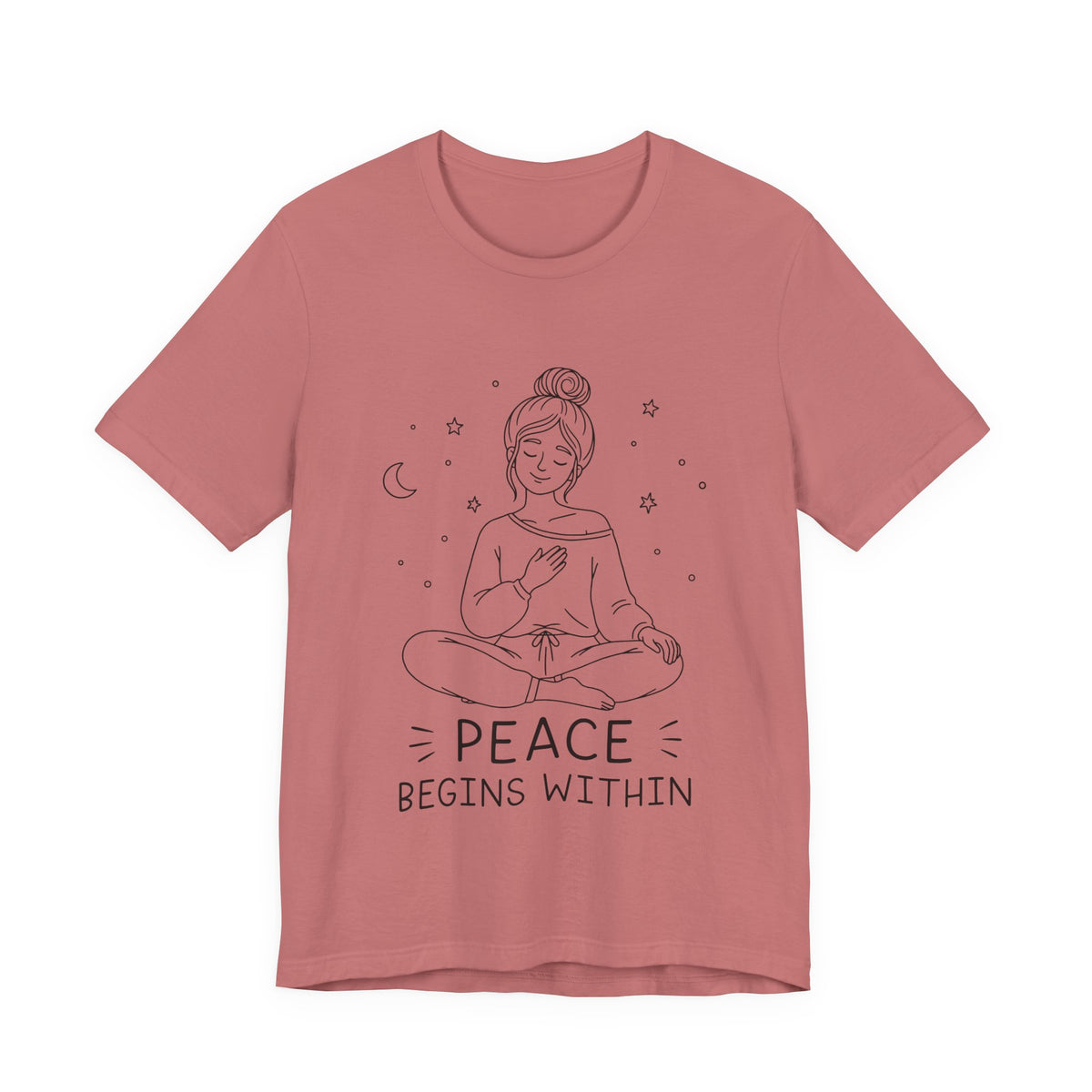 Peace Begins Within T-Shirt | Mindfulness Meditation Graphic Tee