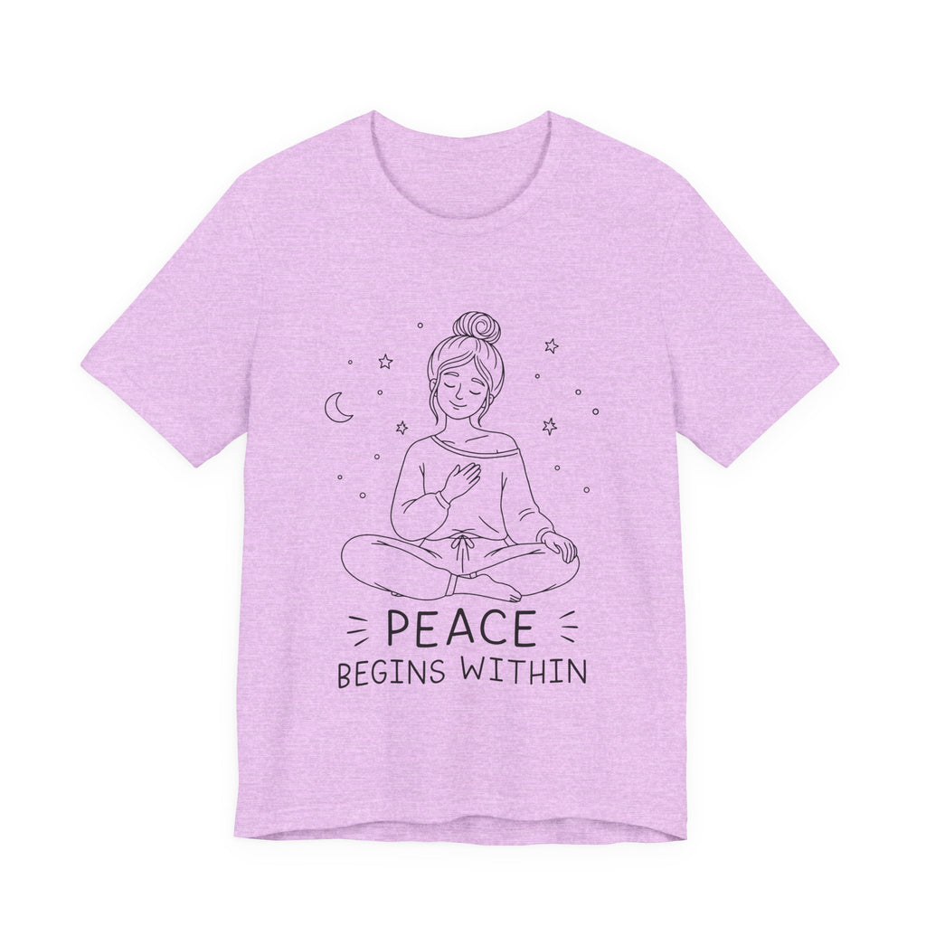 Peace Begins Within T-Shirt | Mindfulness Meditation Graphic Tee