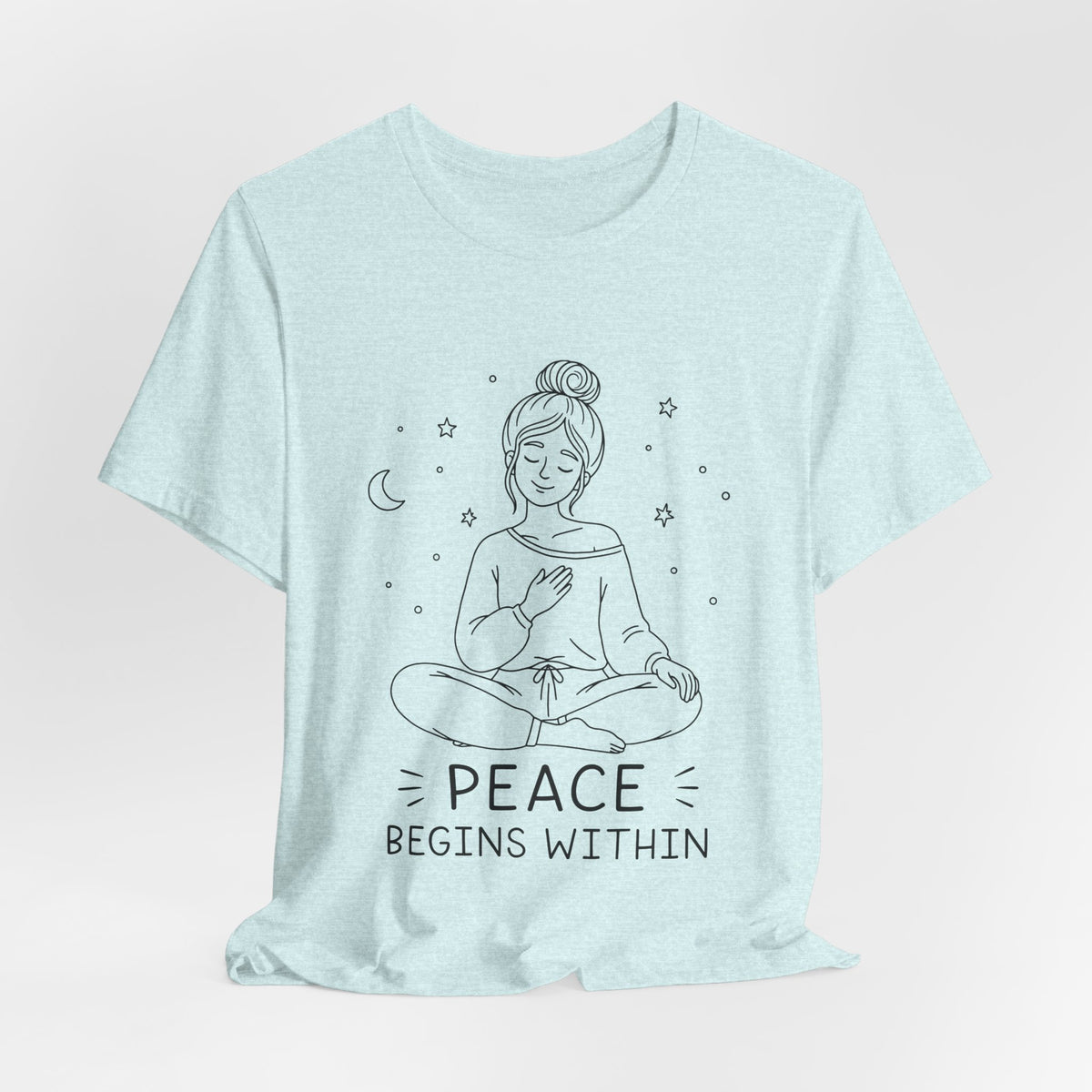 Peace Begins Within T-Shirt | Mindfulness Meditation Graphic Tee