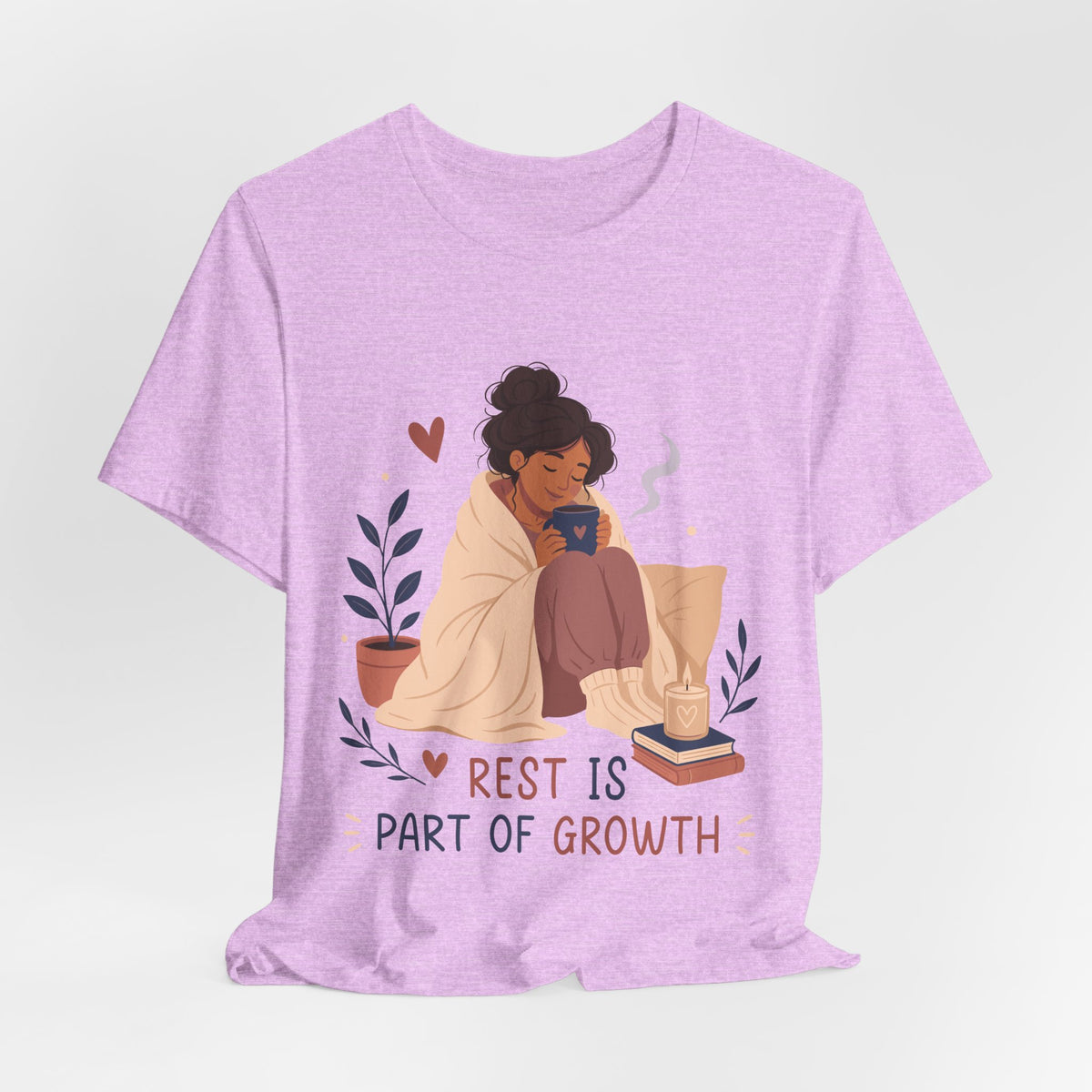 Rest Is Part of Growth T-Shirt | Self Care Inspirational Tee