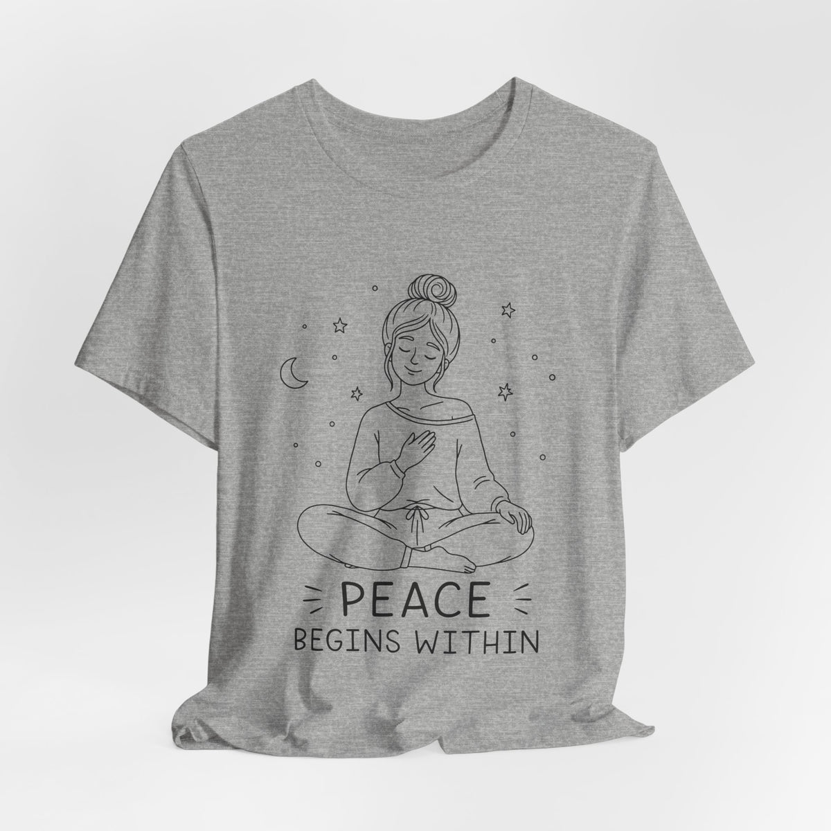 Peace Begins Within T-Shirt | Mindfulness Meditation Graphic Tee