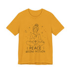 Peace Begins Within T-Shirt | Mindfulness Meditation Graphic Tee