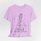 Peace Begins Within T-Shirt | Mindfulness Meditation Graphic Tee