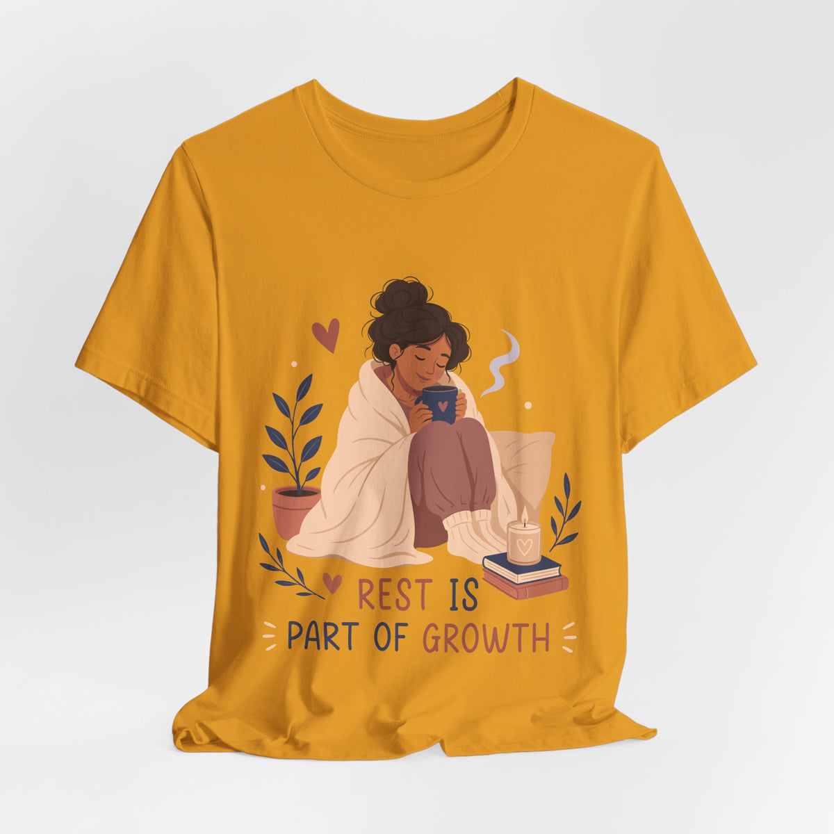 Rest Is Part of Growth T-Shirt | Self Care Inspirational Tee