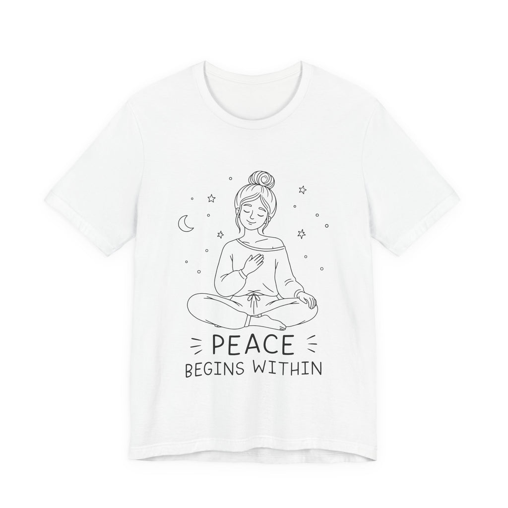 Peace Begins Within T-Shirt | Mindfulness Meditation Graphic Tee
