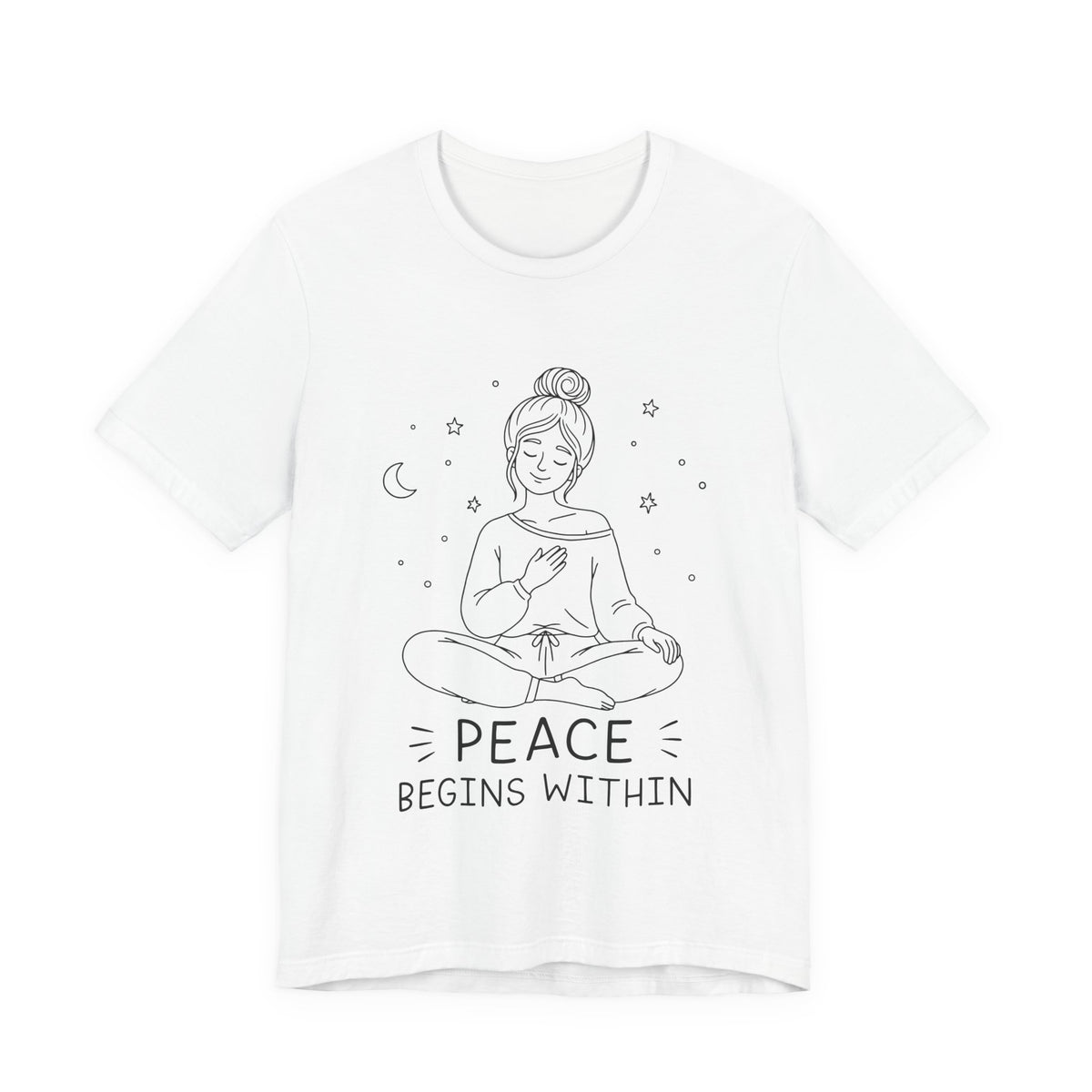 Peace Begins Within T-Shirt | Mindfulness Meditation Graphic Tee
