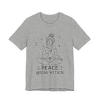 Peace Begins Within T-Shirt | Mindfulness Meditation Graphic Tee