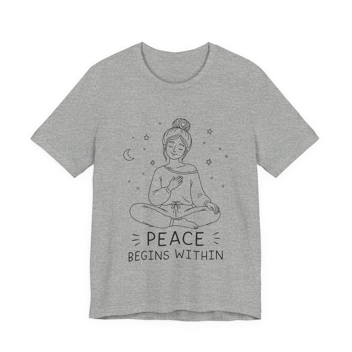 Peace Begins Within T-Shirt | Mindfulness Meditation Graphic Tee