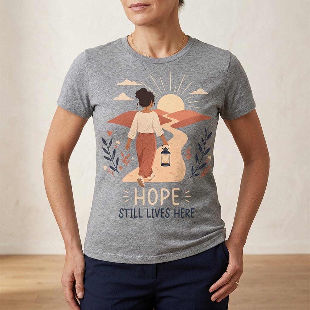 Hope Still Lives Here T-Shirt | Inspirational Mental Health Tee