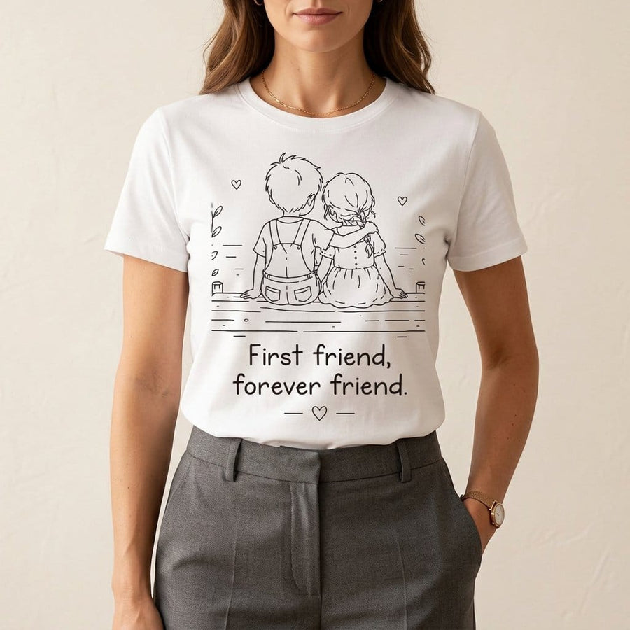First Friend, Forever Friend T-Shirt | Best Friend Graphic Tee