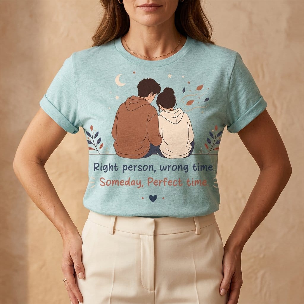 Right Person Wrong Time Someday Perfect Time T-Shirt | Romantic Quote Tee