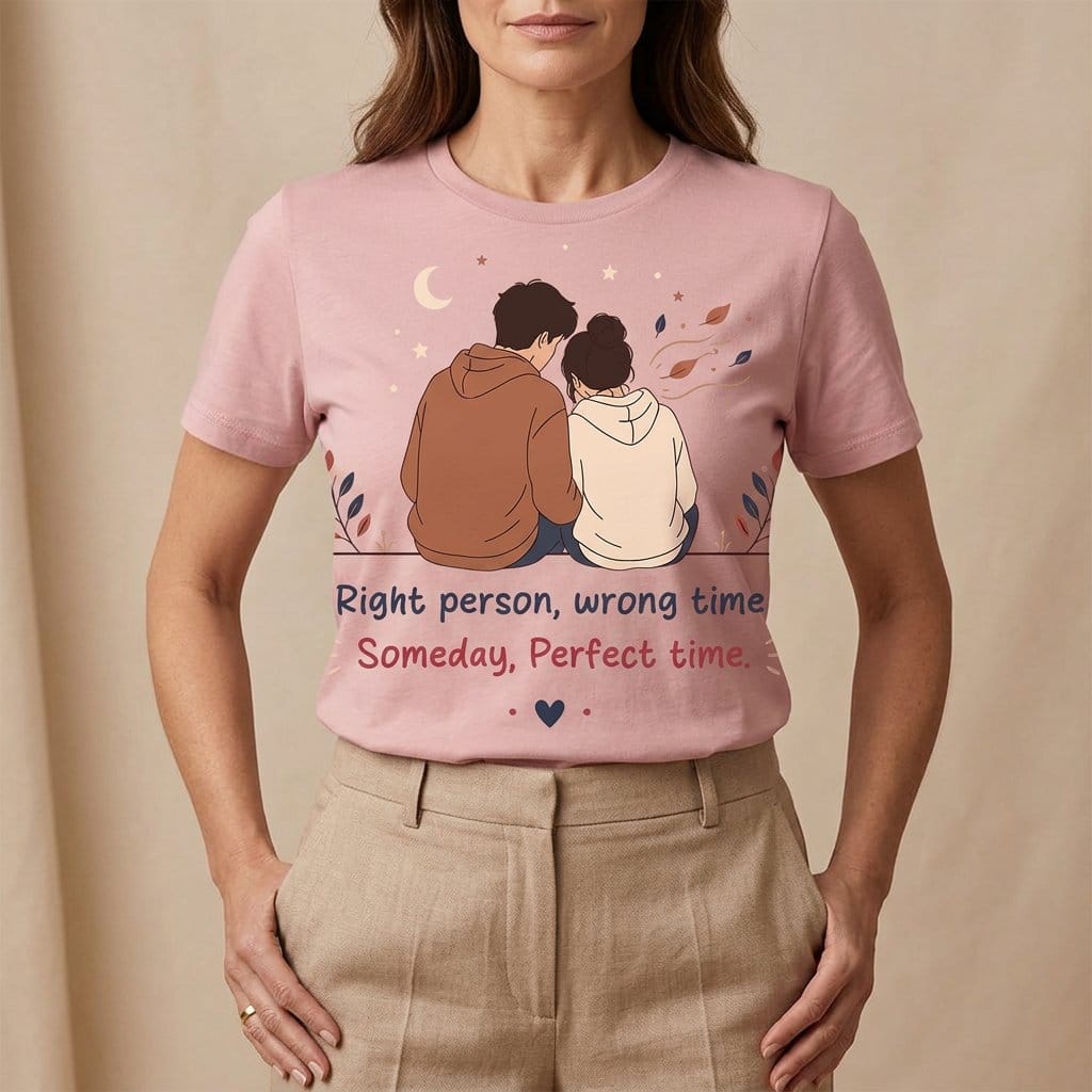 Right Person Wrong Time Someday Perfect Time T-Shirt | Romantic Quote Tee