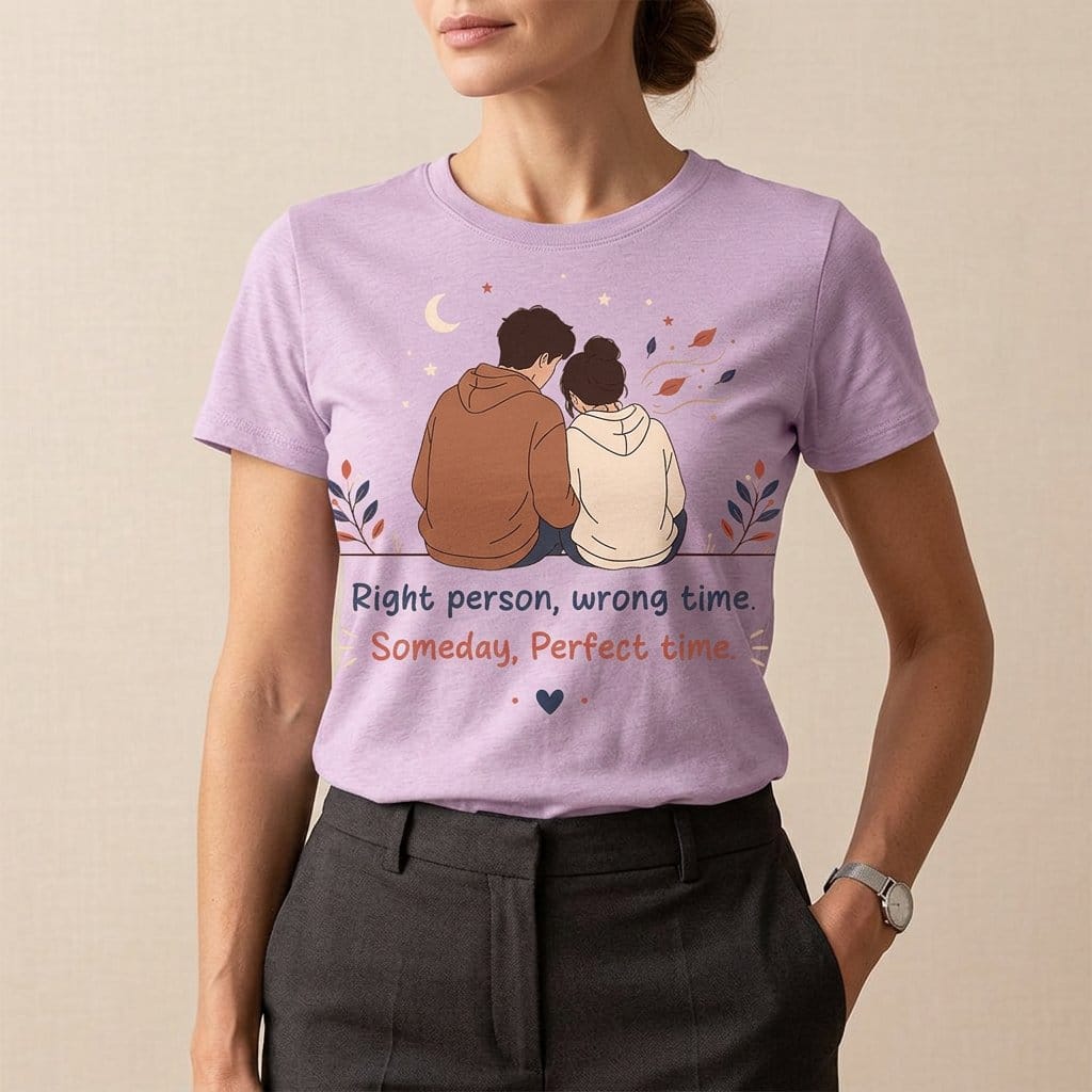 Right Person Wrong Time Someday Perfect Time T-Shirt | Romantic Quote Tee