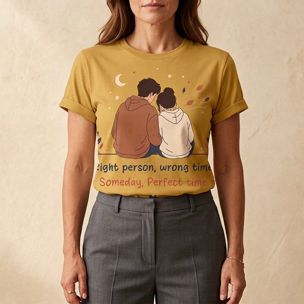 Right Person Wrong Time Someday Perfect Time T-Shirt | Romantic Quote Tee