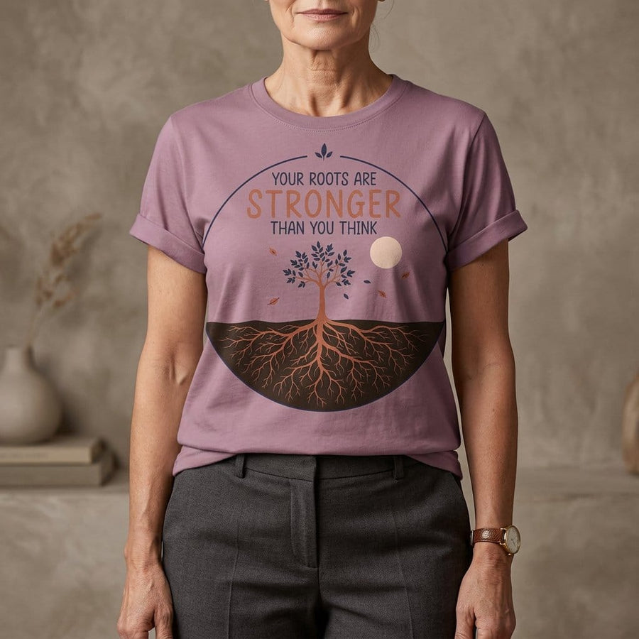 Your Roots Are Stronger Than You Think Tree T-Shirt | Inspirational Nature Tee