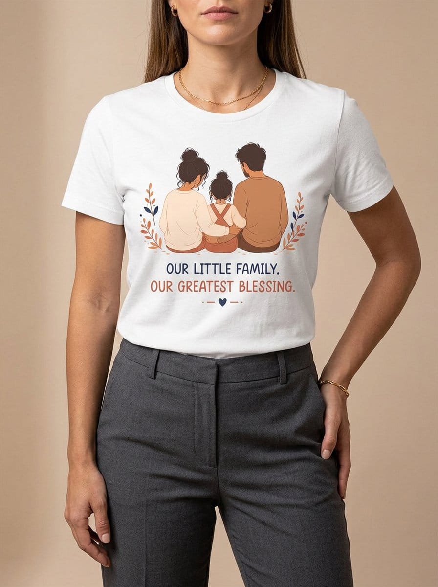 Our Little Family Our Greatest Blessing T-Shirt | Family Love Graphic Tee