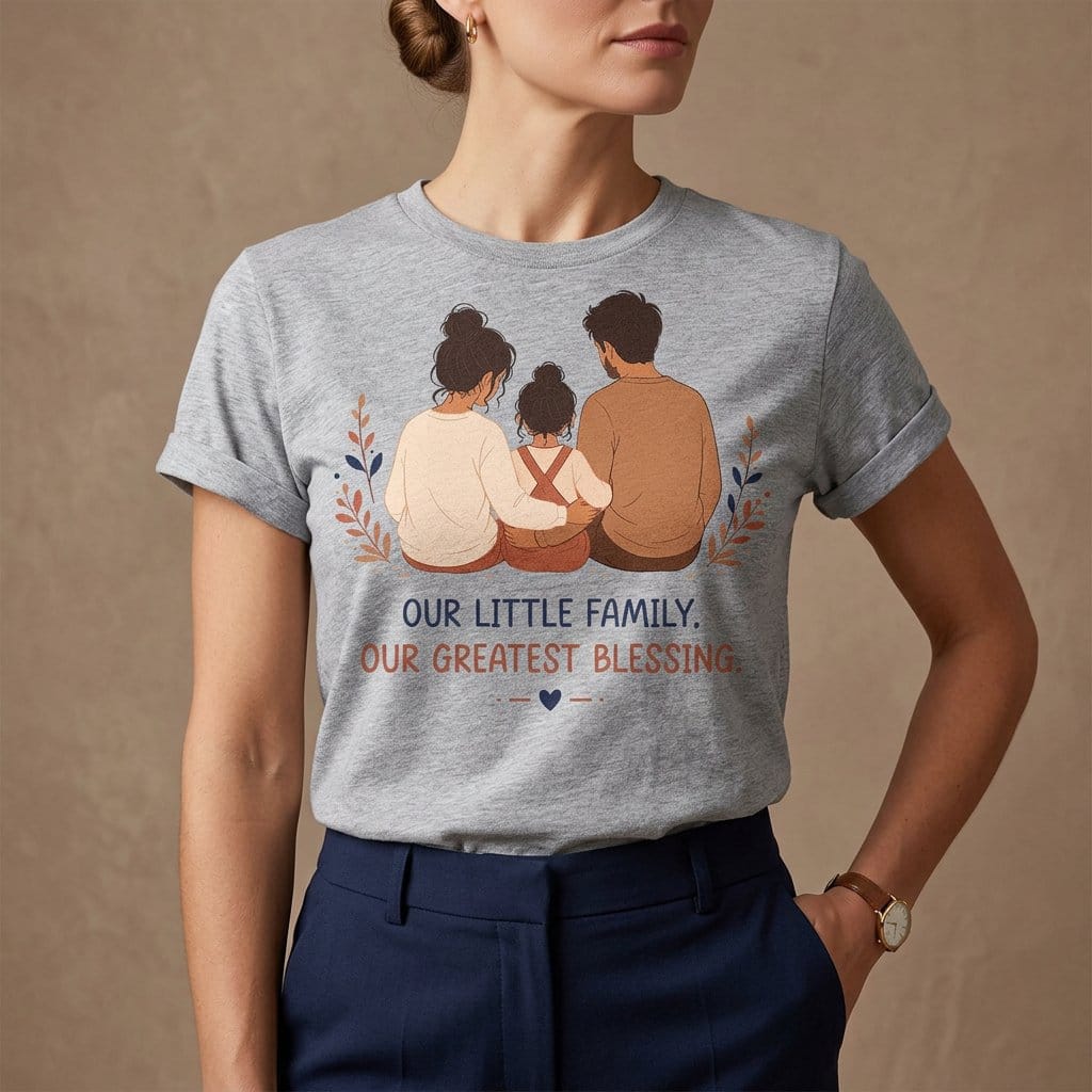 Our Little Family Our Greatest Blessing T-Shirt | Family Love Graphic Tee